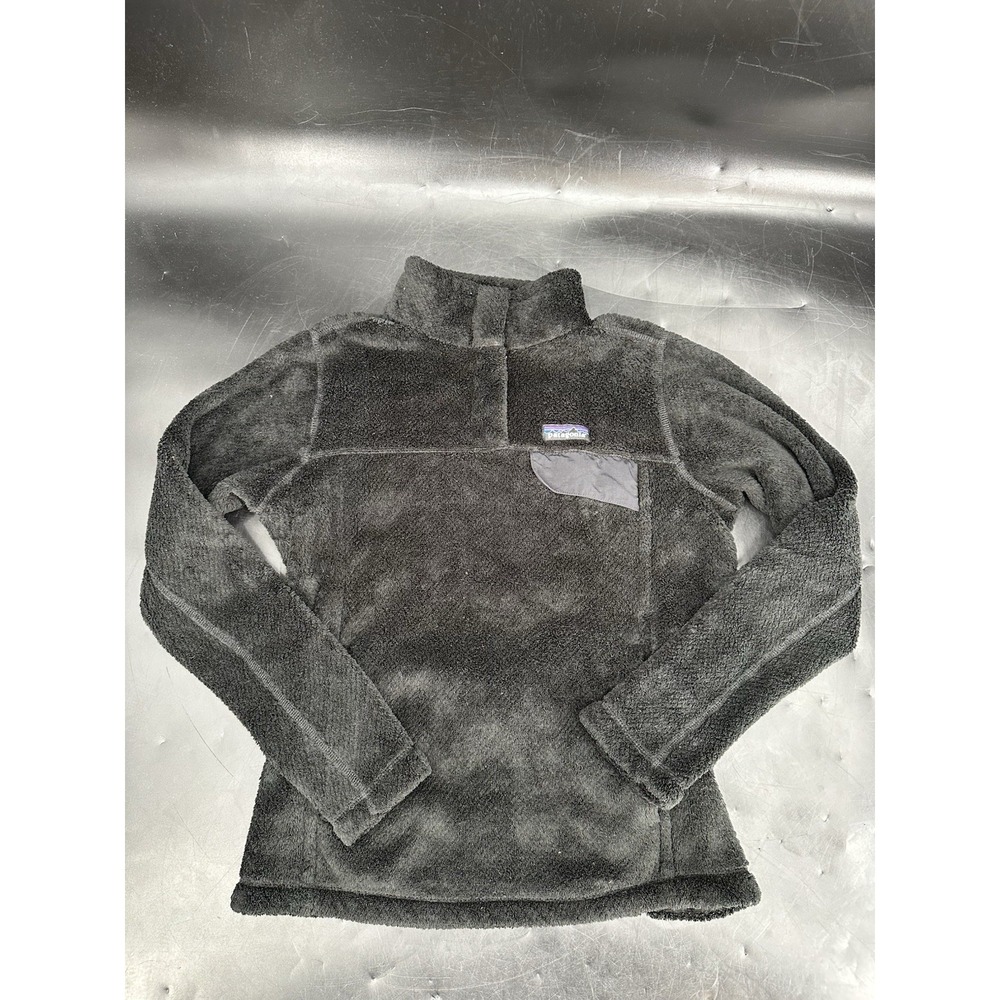 Patagonia Women's Re-Tool Snap T Fleece Pullover Black Size Small